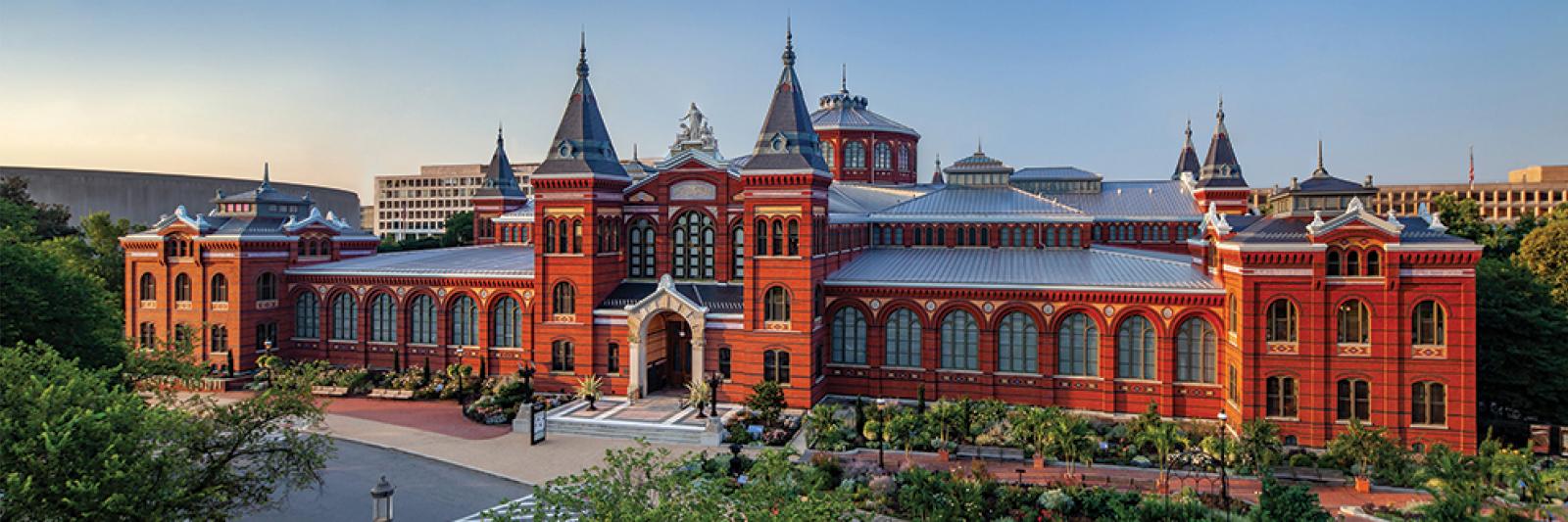 Photo of the exterior of the Smithsonian Arts and Industries Building