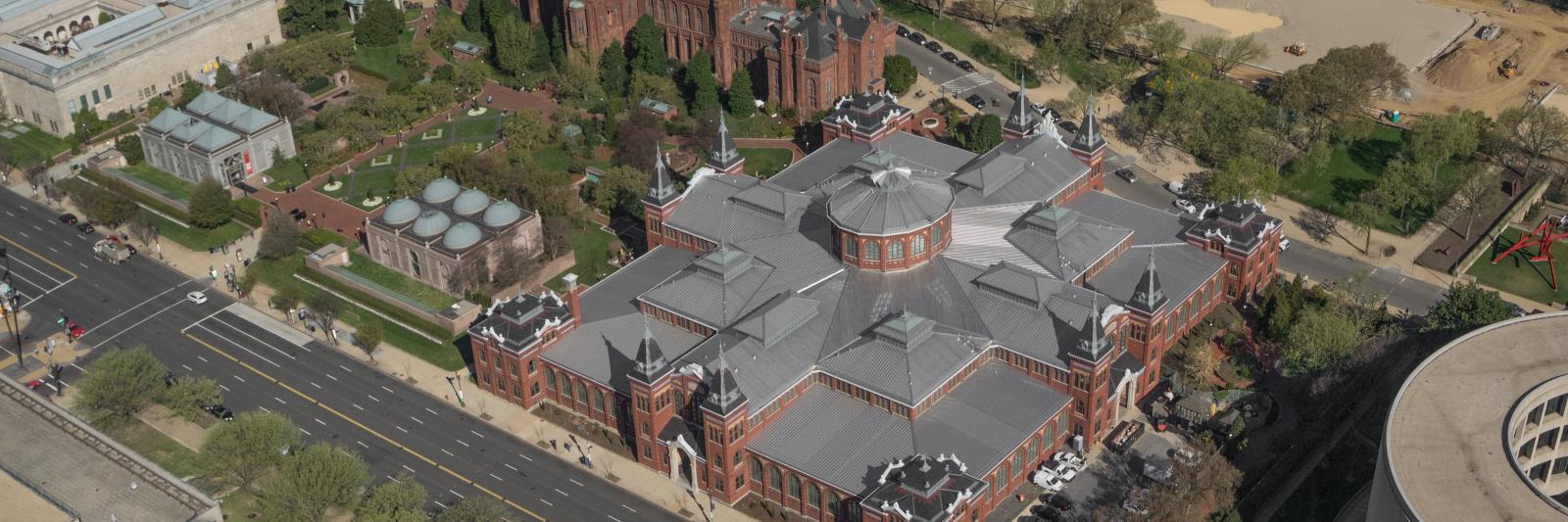 Aerial view of the SI Castle and AIB