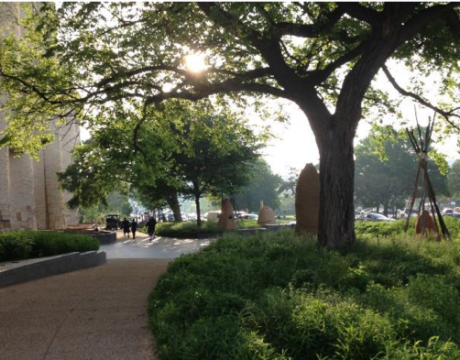 Outddor path beside the American Indian Museum